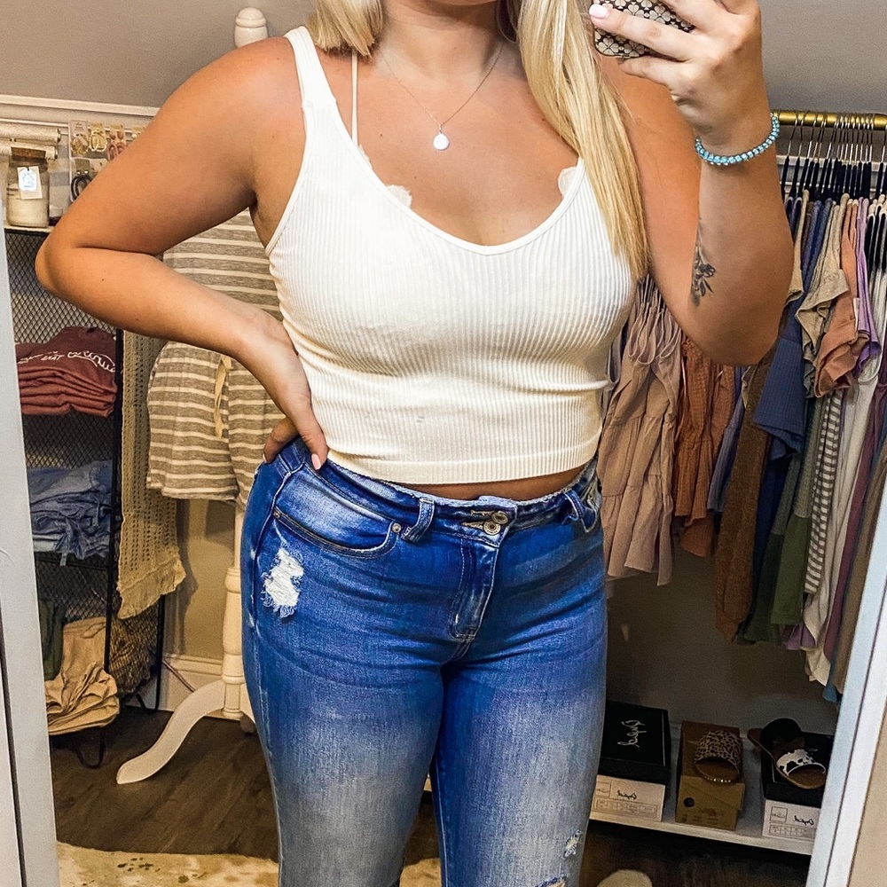 White Crop Tank